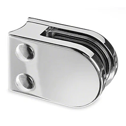 Stainless Steel Glass Clamp -  Round Back - Image 4