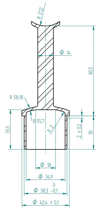 Handrail Straight Saddle - Image 3